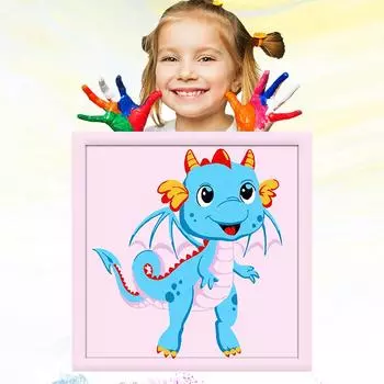 20x20 см Детская Живопись Обучение Детский Рисунок Ручная Роспись Развитие Хобби Живопись Маслом По Номерам Для Детей 20x20cm no Frame