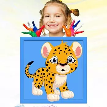 20x20 см Детское обучение рисованию Детский рисунок маслом по номерам для детей Ручная роспись Развитие хобби 20x20cm no Frame