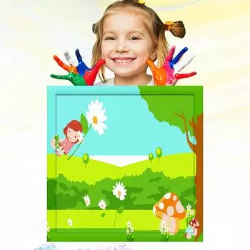 20x20 см Детское обучение рисованию, картина маслом по номерам для детей, ручная роспись, детский рисунок, развитие хобби 20x20cm no Frame