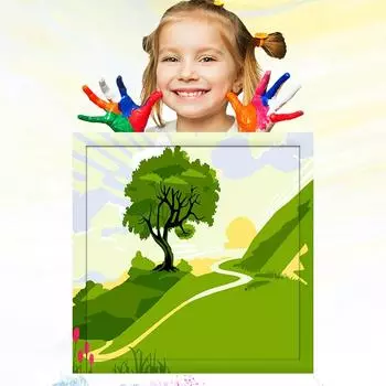 20x20 см Детское обучение рисованию, развитие хобби, детский рисунок, картина маслом по номерам для детей, ручная роспись 20x20cm no Frame