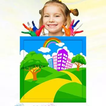 20x20 см картина маслом по номерам для детей, обучение рисованию, ручная роспись, детский рисунок, развитие хобби 20x20cm no Frame