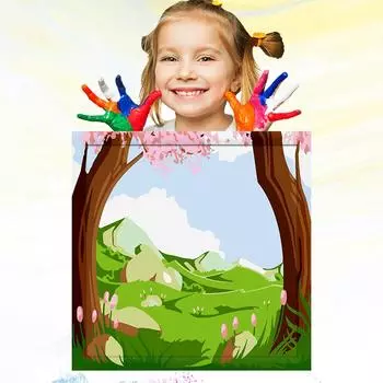 20x20 см картина маслом по номерам для детей, развитие хобби, ручная роспись, детский рисунок, обучение рисованию детей 20x20cm no Frame