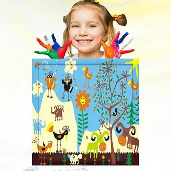 20x20 см картина маслом по номерам для детей, ручная роспись, развитие хобби, обучение рисованию детей, детский рисунок 20x20cm no Frame