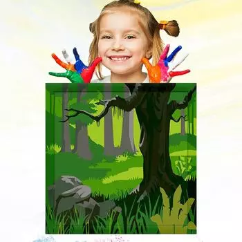 20x20 см картина маслом по номерам для детей обучение рисованию детский рисунок хобби развитие ручная роспись 20x20cm no Frame