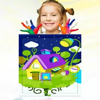 20x20 см картина маслом по номерам для детей детский рисунок обучение рисованию детей ручная роспись развитие хобби 20x20cm no Frame