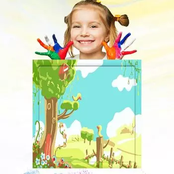 20x20 см картина маслом по номерам для детей детский рисунок хобби развитие дети обучение рисованию ручная роспись 20x20cm no Frame