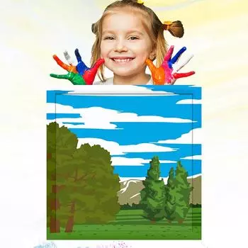 20x20 см картина маслом по номерам для детей, ручная роспись, развитие хобби, детский рисунок, обучение рисованию детей 20x20cm no Frame