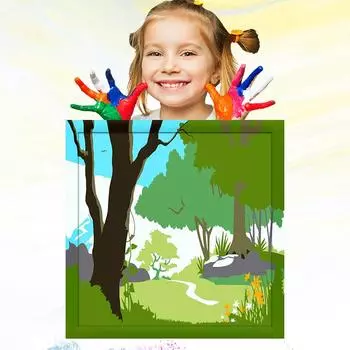 20x20 см картина маслом по номерам для детей обучение рисованию хобби развитие детский рисунок ручная роспись 20x20cm no Frame