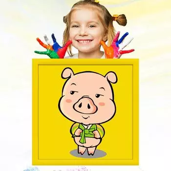 20x20 см обучение рисованию детей детский рисунок ручная роспись маслом по номерам для детей развитие хобби 20x20cm no Frame