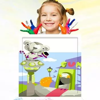 20x20 см обучение рисованию детей картина маслом по номерам для детей развитие хобби ручная роспись детский рисунок 20x20cm no Frame