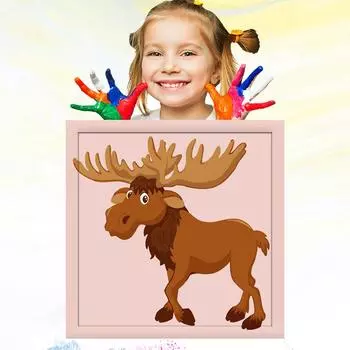 20x20 см Обучение рисованию детей Развитие детского рисования Рисование по номерам для детей Раскрашено вручную 20x20cm no Frame