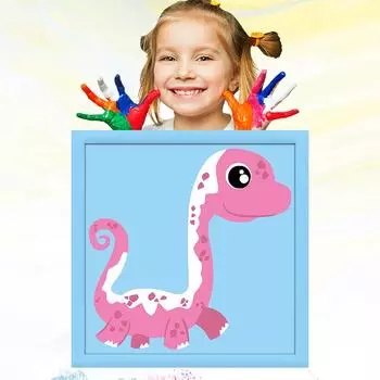 20x20 см развитие хобби дети обучение рисованию ручная роспись детский рисунок маслом по номерам для детей 20x20cm no Frame