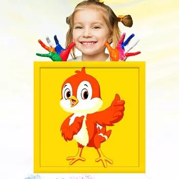 20x20 см развитие хобби дети обучение рисованию картина маслом по номерам для детей ручная роспись детский рисунок 20x20cm no Frame