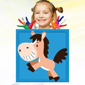 20x20 см Развитие хобби Детский рисунок Масляная живопись по номерам Для детей Обучение рисованию Ручная роспись 20x20cm no Frame