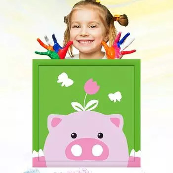 20x20 см развитие хобби, детский рисунок, обучение рисованию, картина маслом по номерам для детей, ручная роспись 20x20cm no Frame