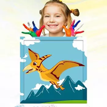 20x20 см развитие хобби, картина маслом по номерам для детей, детский рисунок, обучение рисованию, ручная роспись 20x20cm no Frame