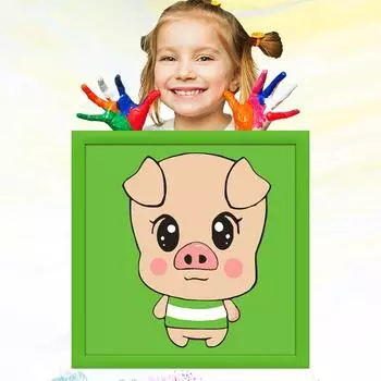 20x20 см Развитие хобби Обучение рисованию Масляная живопись по номерам для детей Детский рисунок Раскрашенный вручную 20x20cm no Frame