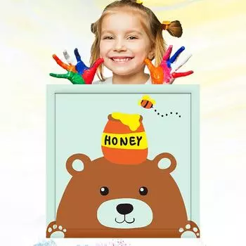 20x20 см Развитие хобби Раскрашенный вручную детский рисунок Картина маслом по номерам для детей Обучение рисованию детей 20x20cm no Frame