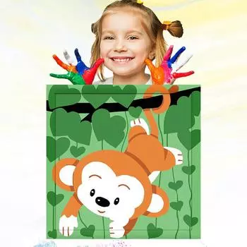 20x20 см Развитие хобби Ручная роспись маслом по номерам для детей Обучение рисованию детей Детский рисунок 20x20cm no Frame