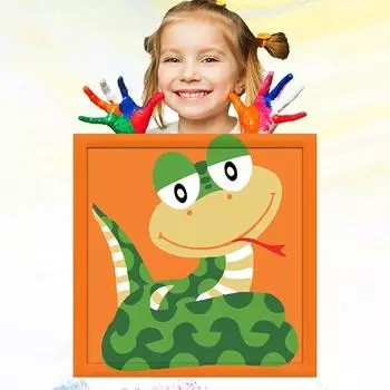 20x20 см развитие хобби, ручная роспись, обучение рисованию, картина маслом по номерам для детей, детский рисунок 20x20cm no Frame