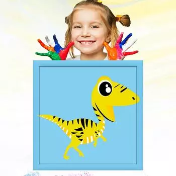20x20 см ручная роспись детский рисунок маслом по номерам для детей обучение рисованию хобби развитие 20x20cm no Frame