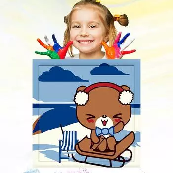 20x20 см ручная роспись маслом по номерам для детей развитие хобби дети обучение рисованию детский рисунок 20x20cm no Frame