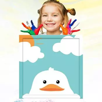 20x20 см Ручная роспись маслом по номерам для детей Детское рисование Развитие хобби Обучение рисованию детей 20x20cm no Frame