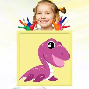 20x20 см, ручная роспись, обучение рисованию детей, детский рисунок, хобби, развитие, картина маслом по номерам для детей 20x20cm no Frame