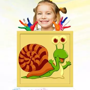 20x20cm Дети Живопись Обучение Ручная роспись Детский рисунок Хобби Развитие Масляная живопись по номерам для детей 20x20cm no Frame