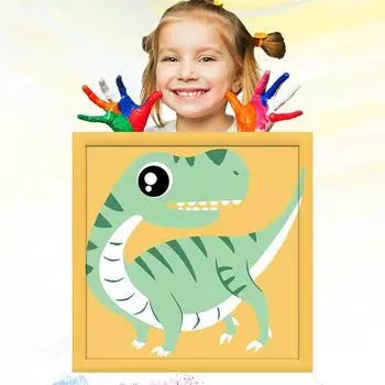 20x20cm Ручная роспись Хобби Развитие Детский рисунок Дети Рисование Обучение Масляная живопись По номерам Для детей 20x20cm no Frame