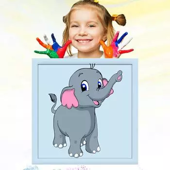 20x20 см Развитие хобби Живопись маслом по номерам для детей Обучение рисованию для детей Детский рисунок Раскрашенный вручную 20x20cm no Frame