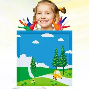 20x20см Картина маслом по номерам для детей Ручная роспись Дети Живопись Обучение Хобби Развитие Детский рисунок 20x20cm no Frame
