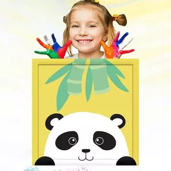 20x20см Ручная роспись маслом по номерам для детей Хобби Развитие Детский рисунок Дети Обучение рисованию 20x20cm no Frame