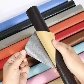 20x30 см самоклеящиеся заплатки из искусственной кожи личи, большие многоцветные ПУ-наклейки для ремонта дырок в диване, водонепроницаемые наклейки для автомобиля 10X20CM белый