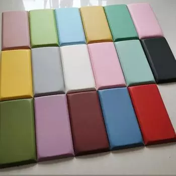 20x50 см однотонные самоклеящиеся наклейки на стену, утолщенные водонепроницаемые противоударные настенные коврики для детской спальни, мягкие подушки для кровати 20x40cm чёрный