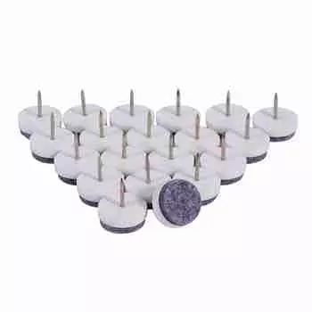 20x мебель стол стул ножка пол фетровая накладка противоскользящая скользящая самодельная защита для ногтей белая 24 мм белый