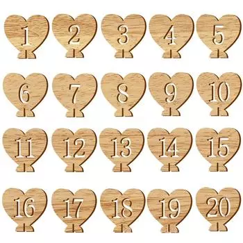20X Number Card Hanging Pendent Home Supplies Household Decorations Ornamental 1-20 DIY Prop Festival Accessories