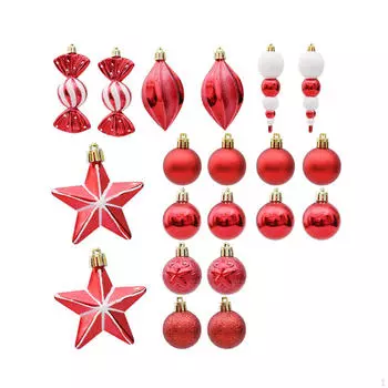 20x подвесных украшений для рождественской елки, шаров, украшений для