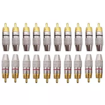 20X позолоченный паяльный аудио-видео штекер адаптер разъем инструмент части золотой