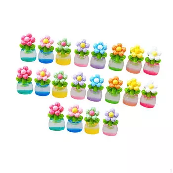 20x светящихся фигурок Миниатюрные статуэтки Растения в горшках Фигурки Ручная работа Аксессуары для ландшафта