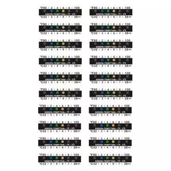 20x Термометр для определения цвета кофейной чашки Показывает температуру молока Термометр для воды в аквариумах Быстрое тестирование