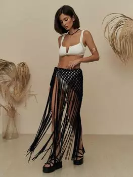 2103 - Черная сетчатая юбка Bohemai Hamper