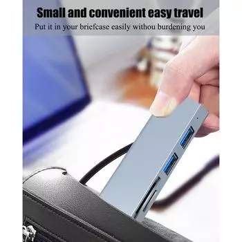 2103T USB C Hub Док-станция типа C 5-в-1 с USB3.0+USB2.0*2+устройствами чтения карт SD/TF с несколькими портами