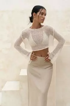 2108 - Укороченный трикотаж Bohemai Daisy Ecru