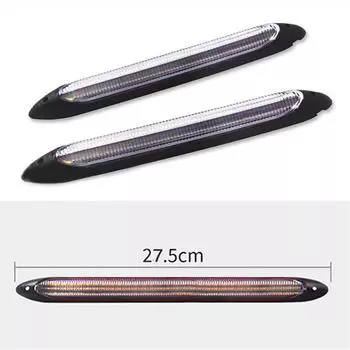 210.83 Универсальный автомобильный светодиодный дневной ходовой огонь Сканирующий Водонепроницаемый Светодиодная лента для фар Последовательный поток Желтый сигнал поворота Белый свет ДХО