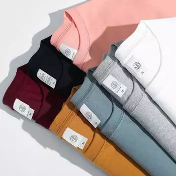 210 г однотонная футболка из чистого хлопка с короткими рукавами для мужчин и женщин, свободная летняя мужская белая нижняя рубашка XS имбирный