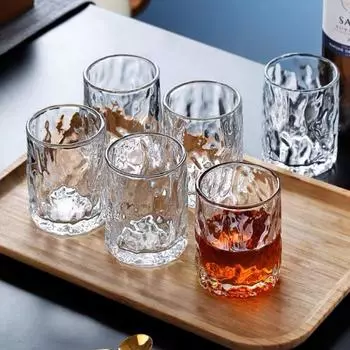 210 мл Бокал для виски в японском стиле, кружка для молока, сока, кружка ручной работы, кружка для ледяного пива, стакан с вертикальными полосками для коктейлей 201-300ml