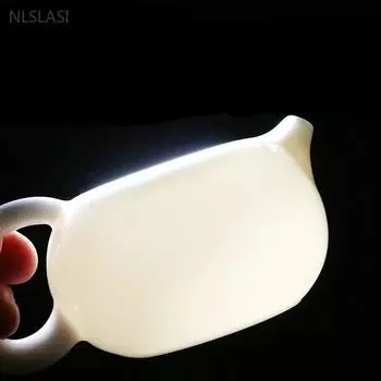 210 мл керамический чайный сервиз Dehua, ручной работы, фильтр для чая Xishi, индивидуальный портативный уличный чайный сервиз, китайский белый фарфоровый красивый чайник