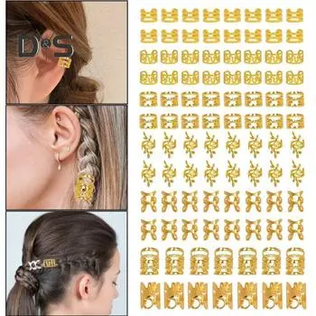 210 шт./кор. аксессуары для волос с косами цвета: золото, серебро, простые в использовании, прочные металлические бусины, украшения для волос для красоты серебряный