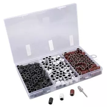 210 шт. шлифовальных колпачков для ногтей, удаления омертвевшей кожи, маникюрных полировальных шлифовальных полос коричневого, черного и белого цвета